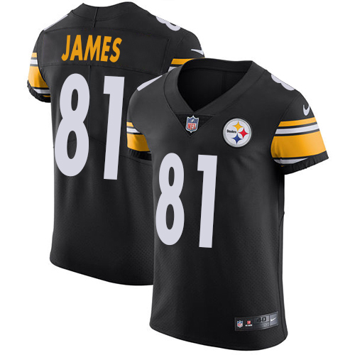 Nike Steelers #81 Jesse James Black Team Color Men's Stitched NFL Vapor Untouchable Elite Jersey